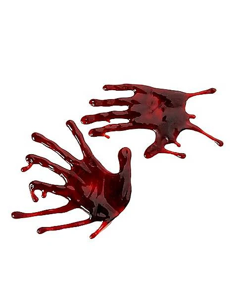 Bloody Hand Drips Window Clings 3 Bloody Hand Drips Window Clings