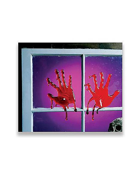Bloody Hand Drips Window Clings 4 Bloody Hand Drips Window Clings - Image 2