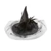 Feathered Black Witch Hat 2 Feathered Black Witch Hat -Forum Novelties Shop 00161182 a