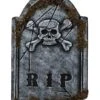 1.5 Ft Skull Face Tombstone With Moss -Forum Novelties Shop 01111038 a