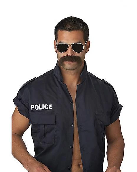 Brown Handlebar Mustache 3 Brown Handlebar Mustache