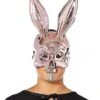 Metallic Pink Bunny Half Mask