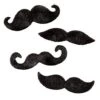 Black Adhesive Mustache 4 Pack -Forum Novelties Shop 01339738 a