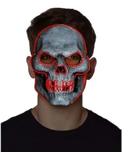 Doom EL Wire Light Up Skeleton Half Mask -Forum Novelties Shop 01359488 b