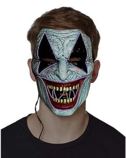 Laughing EL Wire Riot Clown Half Mask -Forum Novelties Shop 01359504 c