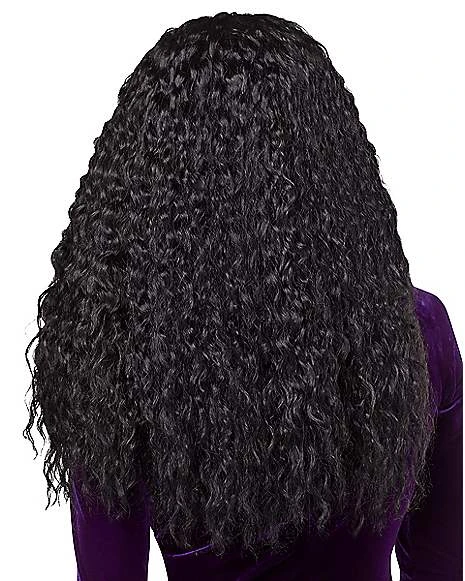 Black Crimped Wig With Bangs 4 Black Crimped Wig With Bangs - Image 2