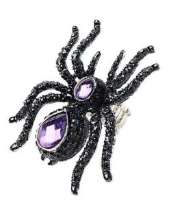 Purple Gem Spider Ring