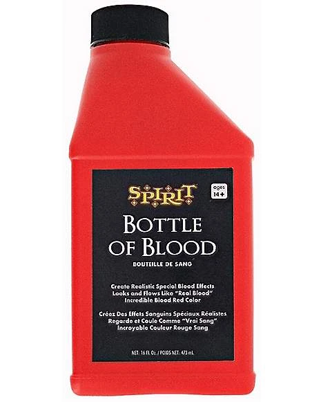 Bottle Of Blood - 16 Oz. 3 Bottle Of Blood - 16 Oz.