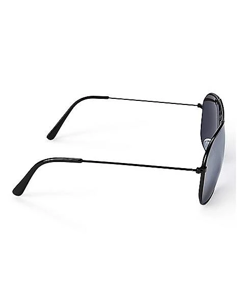 Black Aviator Sunglasses 4 Black Aviator Sunglasses - Image 2