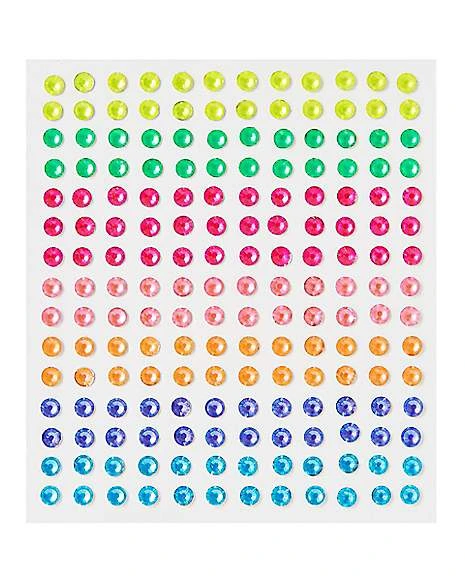 Neon Press On Gem Stones 180 Piece Set 3 Neon Press On Gem Stones 180 Piece Set