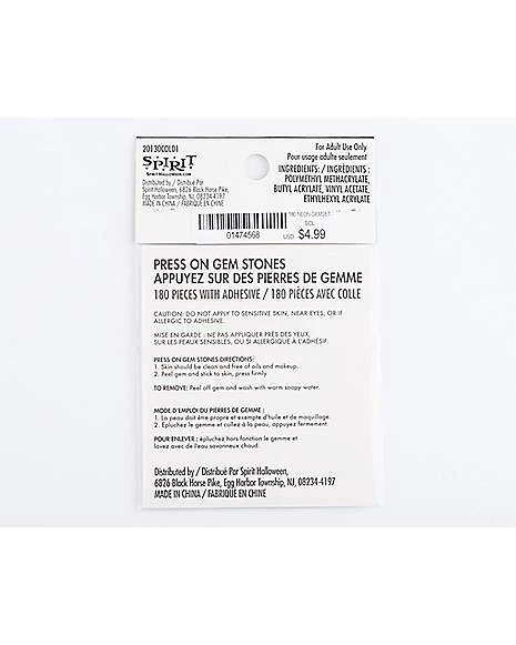 Neon Press On Gem Stones 180 Piece Set 4 Neon Press On Gem Stones 180 Piece Set - Image 2