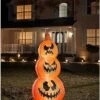 4 Ft LED Pumpkin Stack Inflatable Decoration 2 4 Ft LED Pumpkin Stack Inflatable Decoration -Forum Novelties Shop 01476209 a