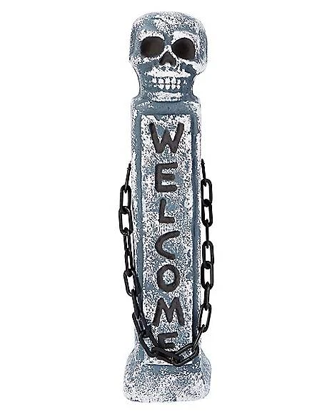 21 Inch Welcome Tombstone Pillars 4 21 Inch Welcome Tombstone Pillars - Image 2