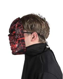 Light-Up LED Horror Scorched Skull Half Mask -Forum Novelties Shop 01486737 c