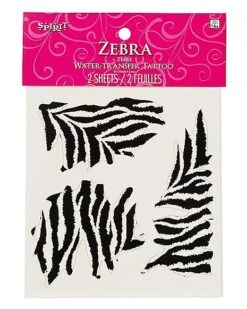 Zebra Temporary Tattoos -Forum Novelties Shop 01498906 d