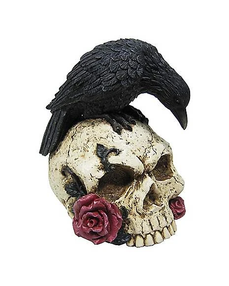 Gothic Noir Raven Skull Table Topper 3 Gothic Noir Raven Skull Table Topper