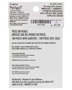 White Press On Pearls 6 White Press On Pearls -Forum Novelties Shop 01517036 c