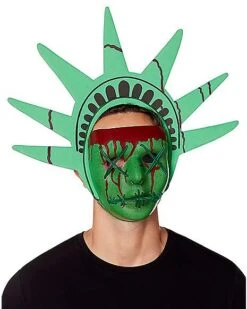 EL Wire LED Lady Liberty Half Mask - The Purge -Forum Novelties Shop 01546357 c