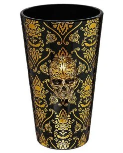 Gothic Noir Skull Glass Set 2 Pack - 16 Oz. -Forum Novelties Shop 01564442 c
