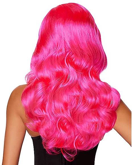 Hollywood Glam Curls Wig Pink 4 Hollywood Glam Curls Wig Pink - Image 2