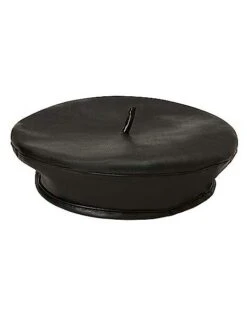 Faux Leather Beret
