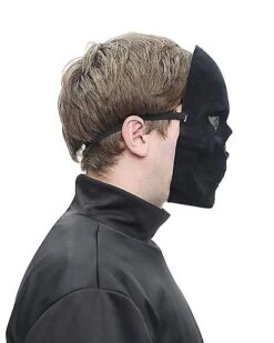 Black Velvet Skull Half Mask 7 Black Velvet Skull Half Mask -Forum Novelties Shop 01577709 c