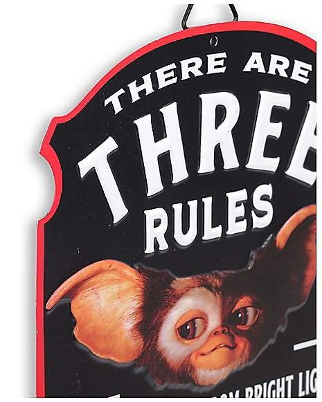 Three Rules Gizmo Sign - Gremlins 6 Three Rules Gizmo Sign - Gremlins - Image 4