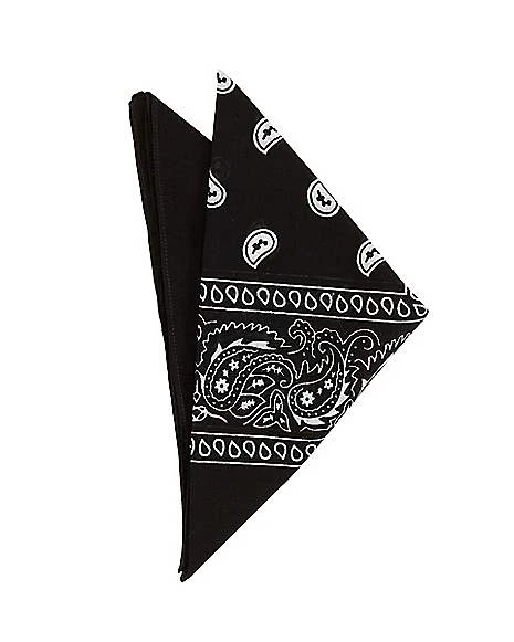 Black Paisley Bandana 3 Black Paisley Bandana