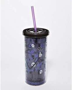 Jack Skellington Skull And Heart Cup With Straw 20 Oz. - The Nightmare 7 Jack Skellington Skull And Heart Cup With Straw 20 Oz. - The Nightmare -Forum Novelties Shop 03368404 c