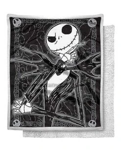 Dark Cover Jack Skellington Fleece Blanket - The Nightmare Before Chri