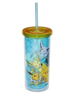 Pokemon Cup With Straw – 20 Oz. 6 Pokemon Cup With Straw – 20 Oz. -Forum Novelties Shop 03676046 b
