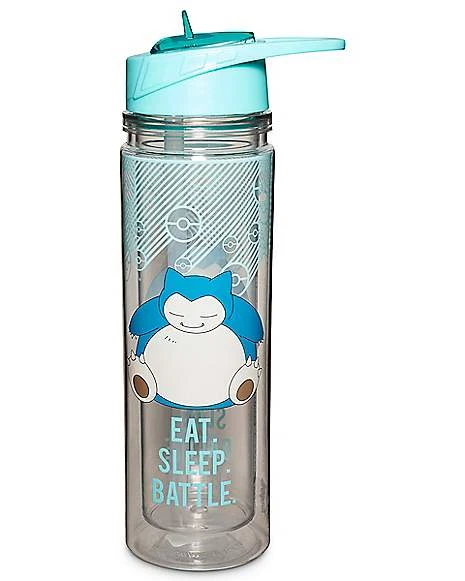 Snorlax Eat Sleep Battle Water Bottle Pokemon - 18 Oz. 3 Snorlax Eat Sleep Battle Water Bottle Pokemon - 18 Oz.
