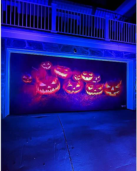 Evil Pumpkins Garage Double Door Cover 3 Evil Pumpkins Garage Double Door Cover