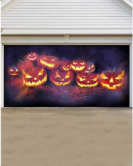Evil Pumpkins Garage Double Door Cover 4 Evil Pumpkins Garage Double Door Cover - Image 2