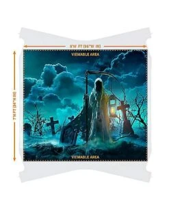 Haunted Reaper Garage Single Door Cover -Forum Novelties Shop 07649320 c